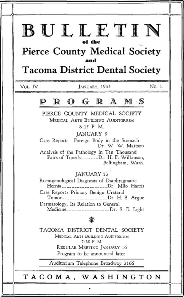 Cover image for PCMS Bulletin 1934