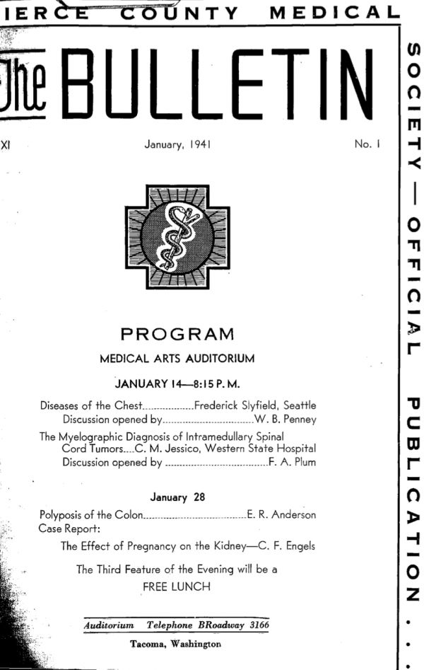 Cover image for PCMS Bulletin 1941