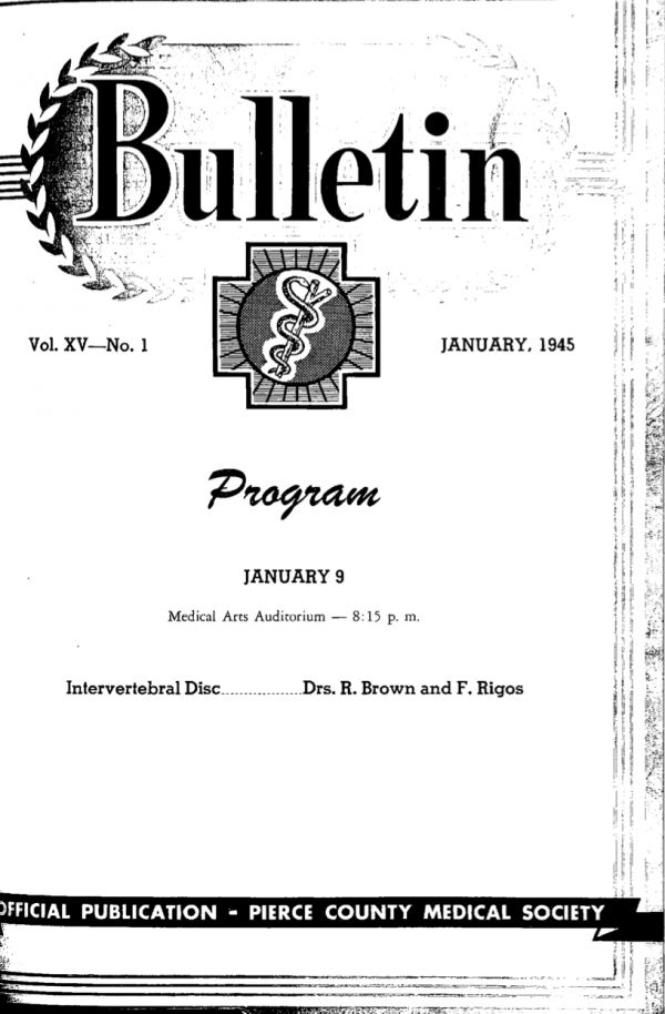 Cover image for PCMS Bulletin 1945