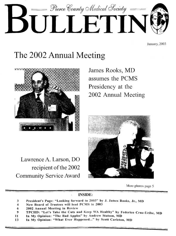 Cover image for PCMS Bulletin 2003